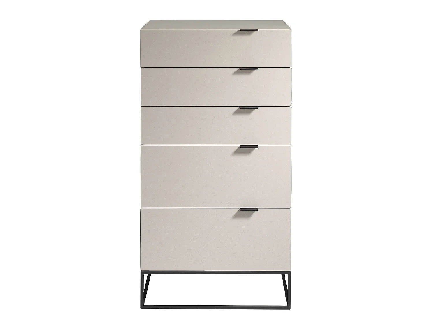 Chiffonier graues Holz und schwarzer Stahl 7019 ANGEL CERDA