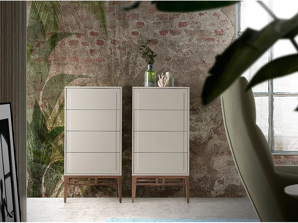 Grau-Walnuss-Schubladenschrank  7036 ANGEL CERDA