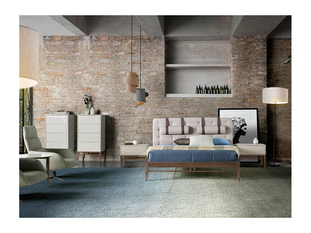 Grau-Walnuss-Schubladenschrank  7036 ANGEL CERDA