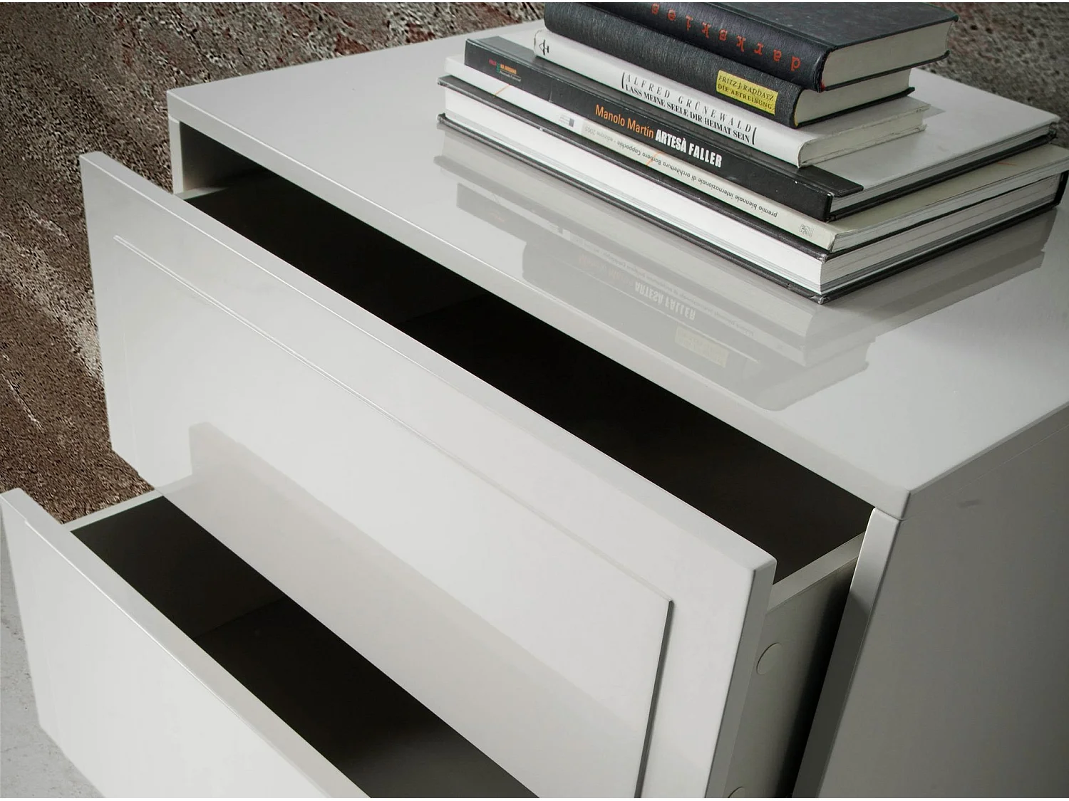 Chiffonnier beige et noyer 7036 ANGEL CERDA