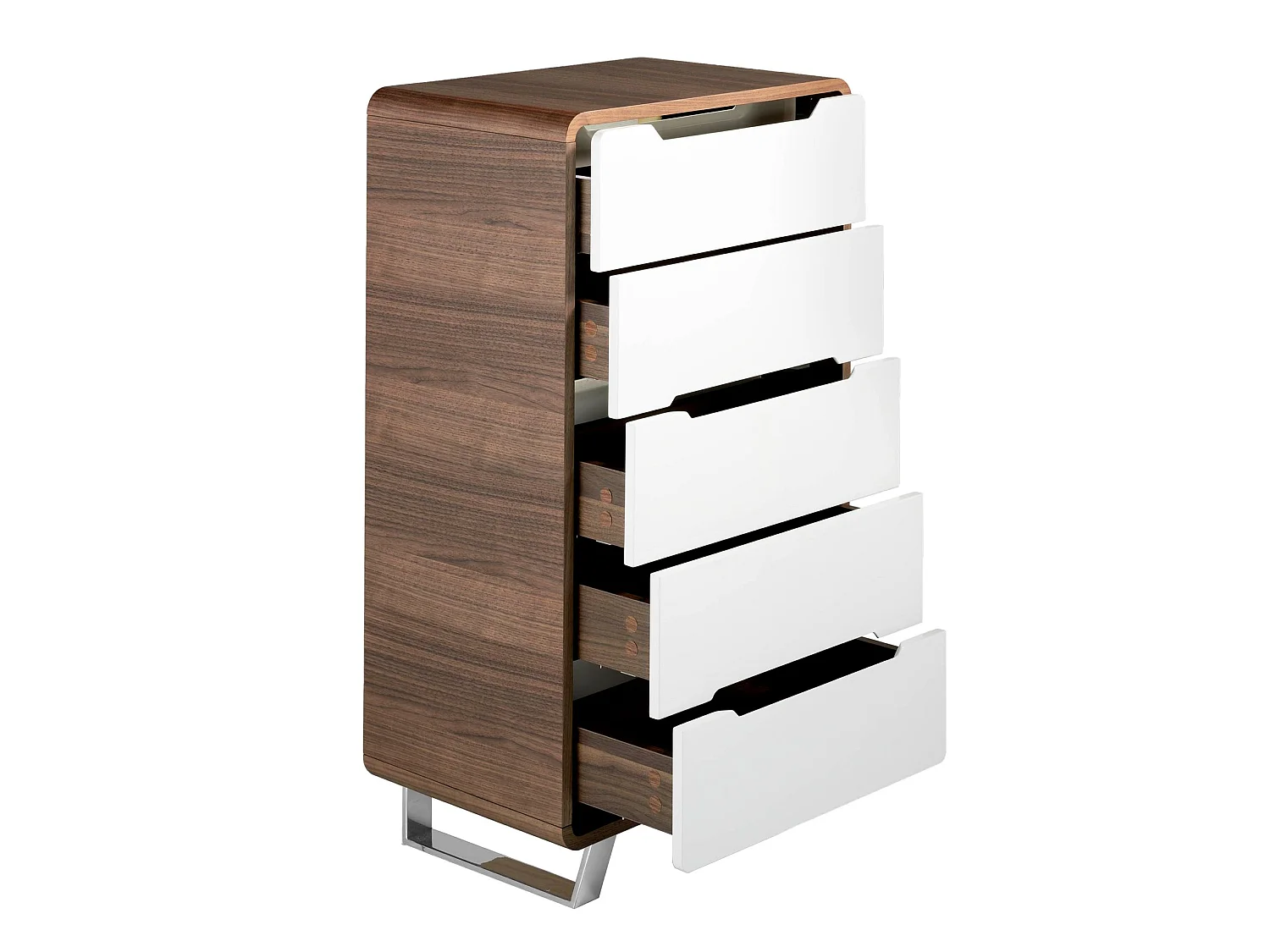 Chiffonier Nussbaum und gehärtetes Glas 7041 ANGEL CERDA