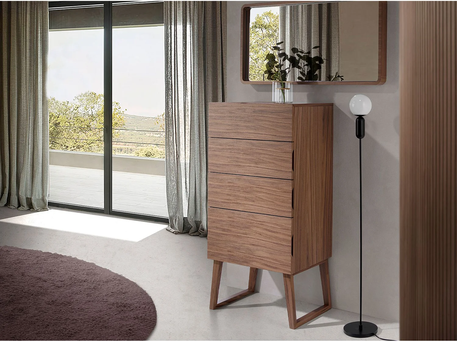 Notenhouten chiffonier 7024 ANGEL CERDA