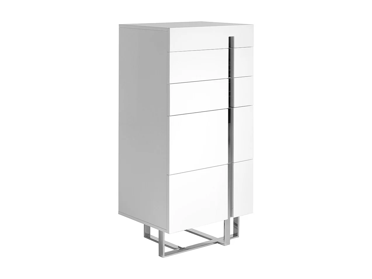 Chiffonier wit en verchroomd staal 7018 ANGEL CERDA