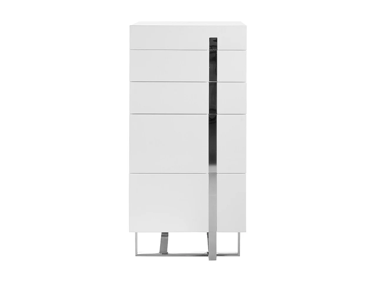 Chiffonier wit en verchroomd staal 7018 ANGEL CERDA