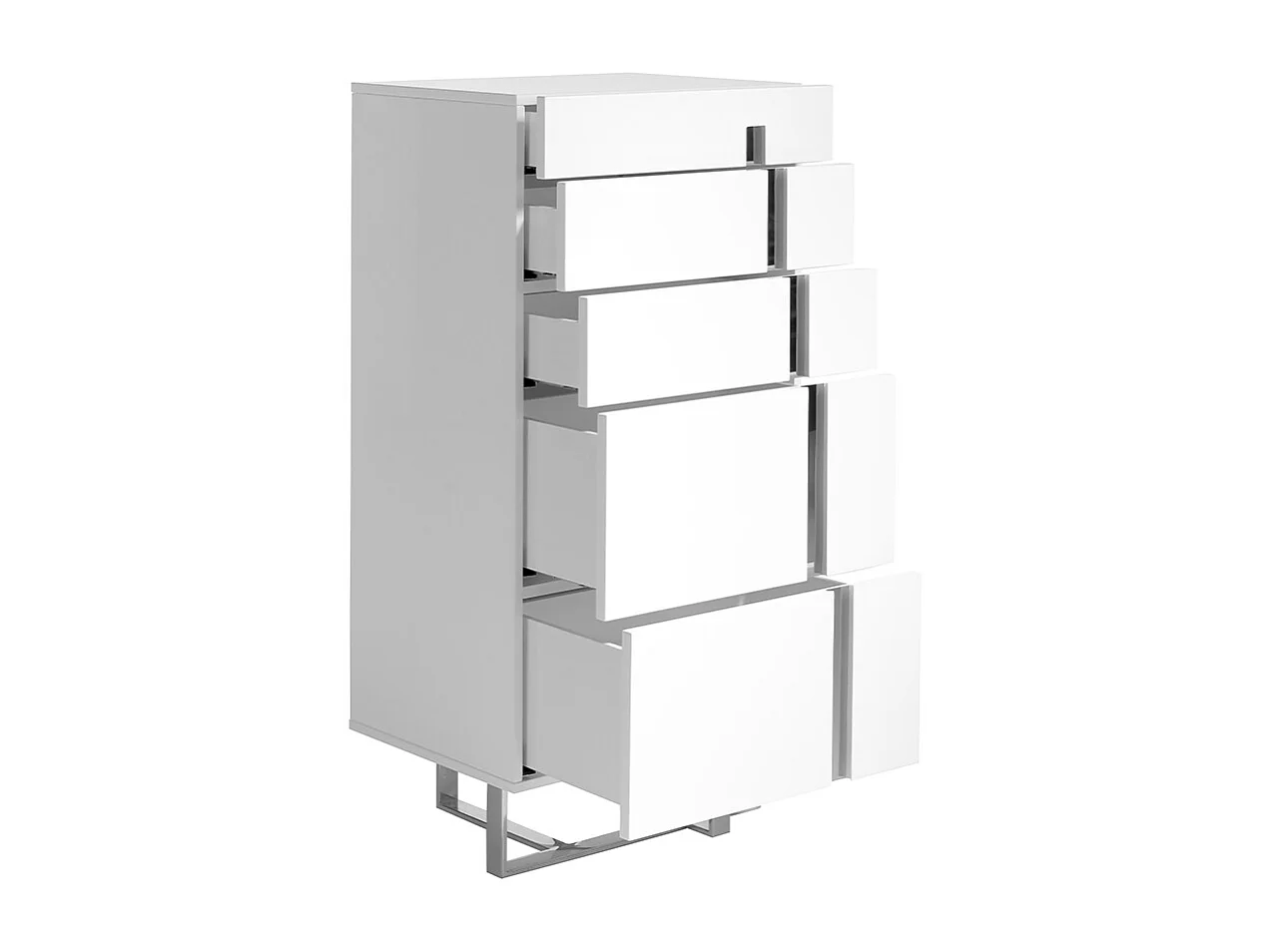 Chiffonier wit en verchroomd staal 7018 ANGEL CERDA