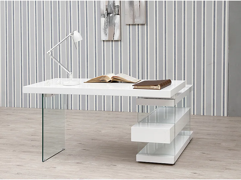 Bureau wit en glas 3002 ANGEL CERDA
