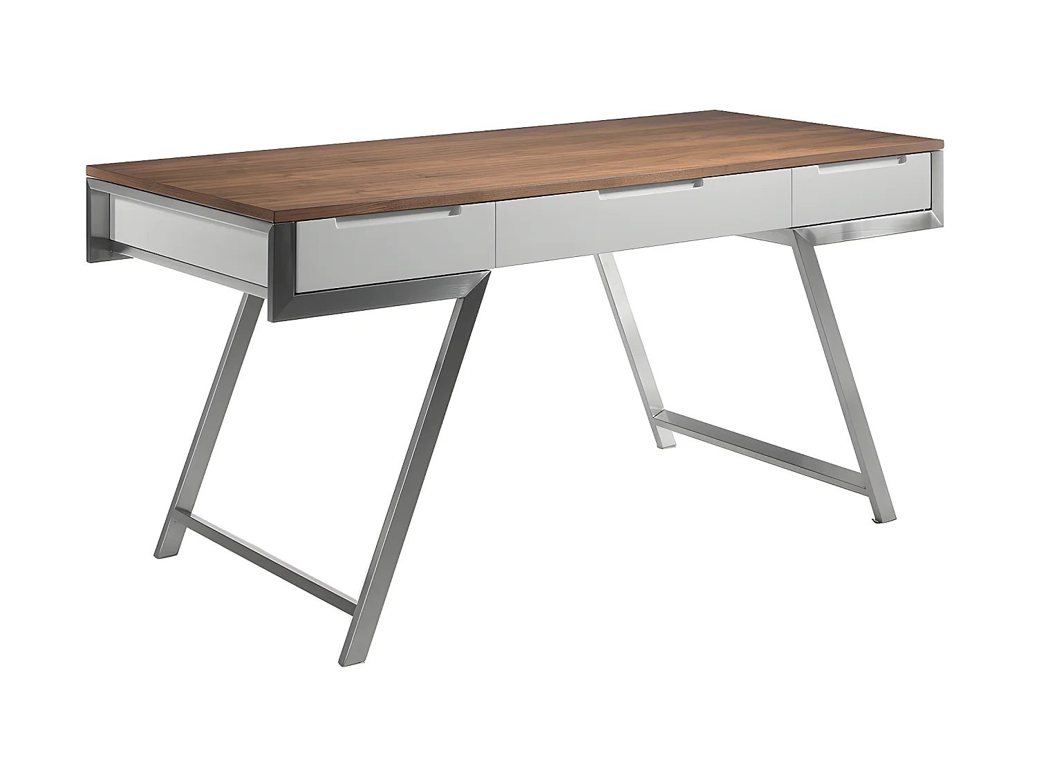 Bureau en bois de noyer et blanc 3134 ANGEL CERDA
