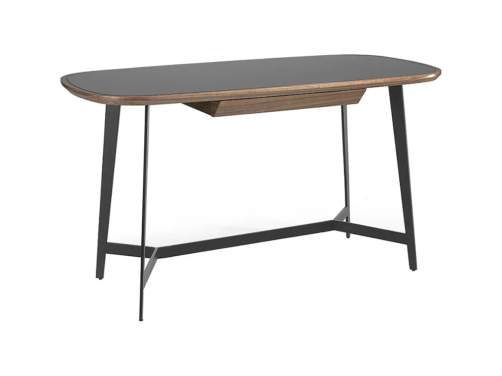 Bureau en noyer et vitrail noir 3137 ANGEL CERDA