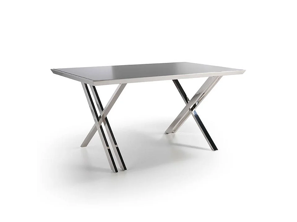 Bureau avec plateau en verre trempé