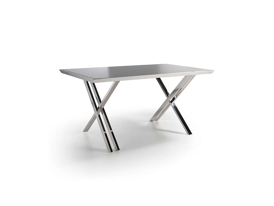 Bureau avec plateau en verre trempé