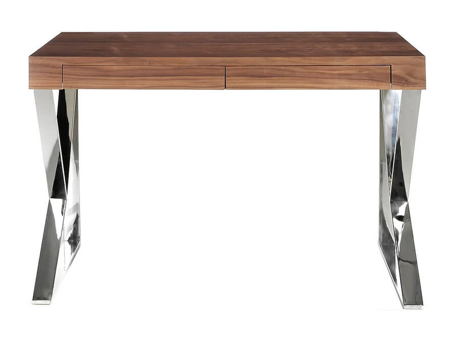 Schreibtisch aus Nussbaum und verchromtem Stahl 3015 ANGEL CERDA