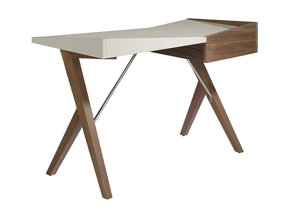 Bureau en noyer avec plateau en bois gris 3018 ANGEL CERDA