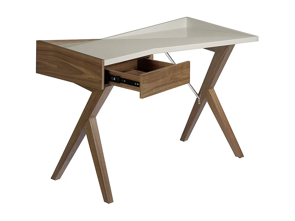 Bureau en noyer avec plateau en bois gris 3018 ANGEL CERDA