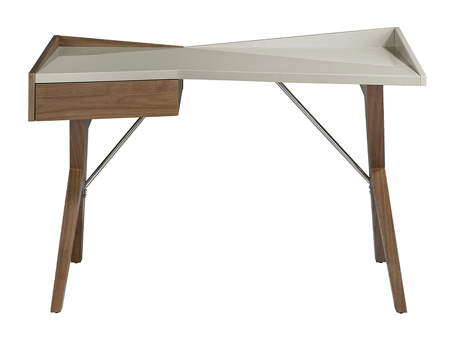 Bureau en noyer avec plateau en bois gris 3018 ANGEL CERDA
