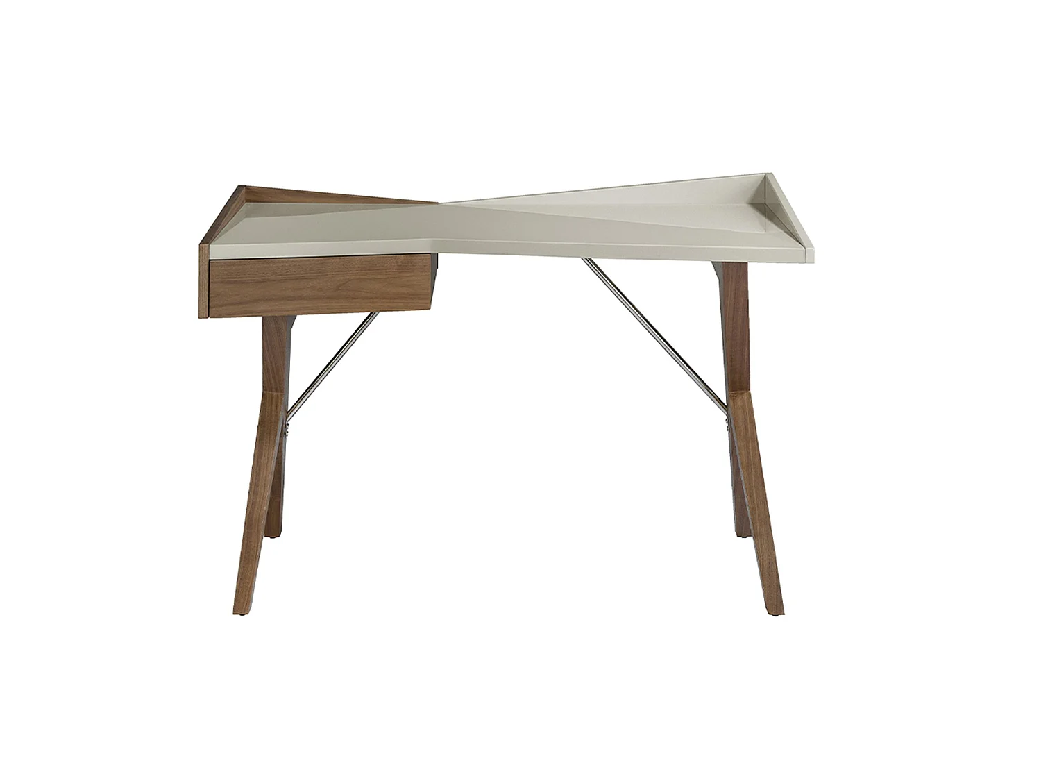 Schreibtisch aus Nussbaumholz mit grauer Holzplatte 3018 ANGEL CERDA