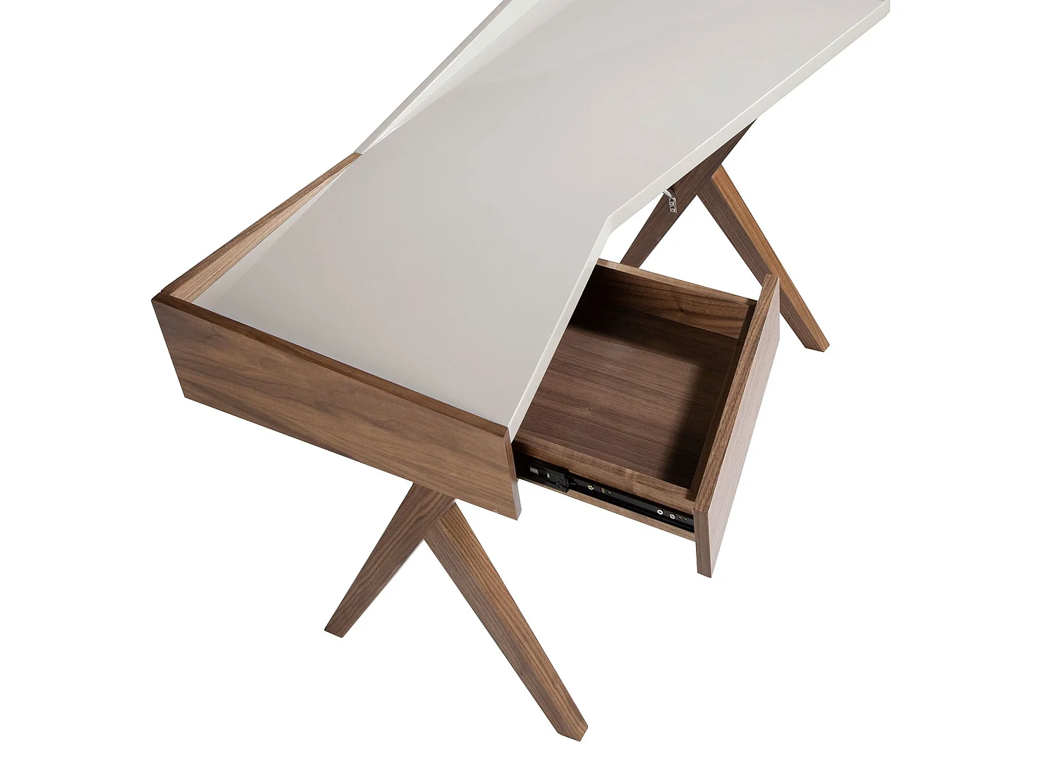 Schreibtisch aus Nussbaumholz mit grauer Holzplatte 3018 ANGEL CERDA