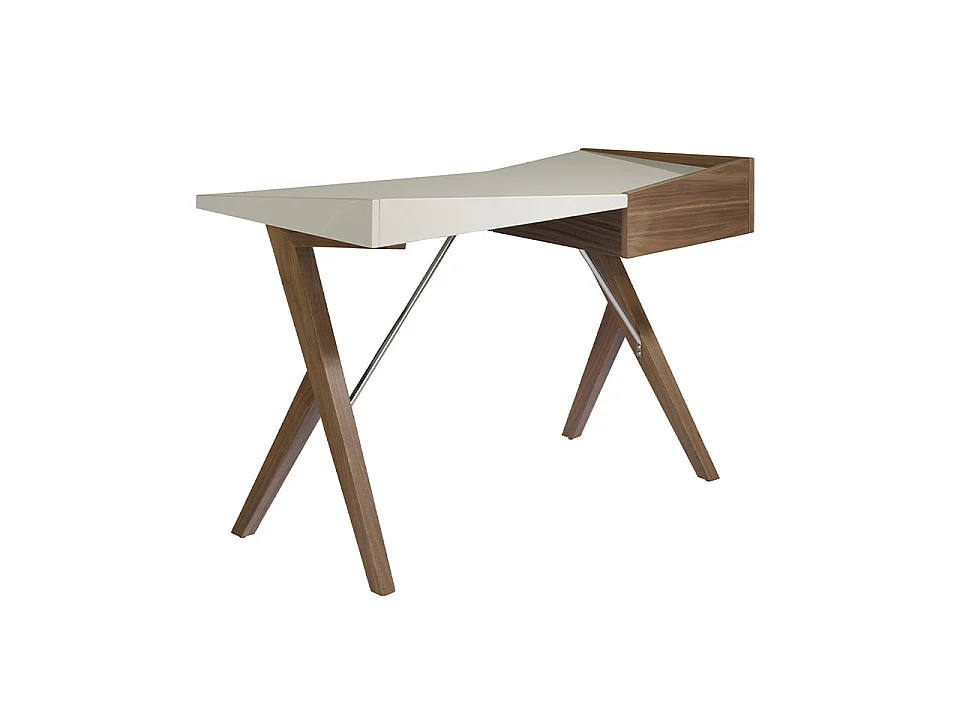 Walnoten bureau met grijs houten blad 3018 ANGEL CERDA