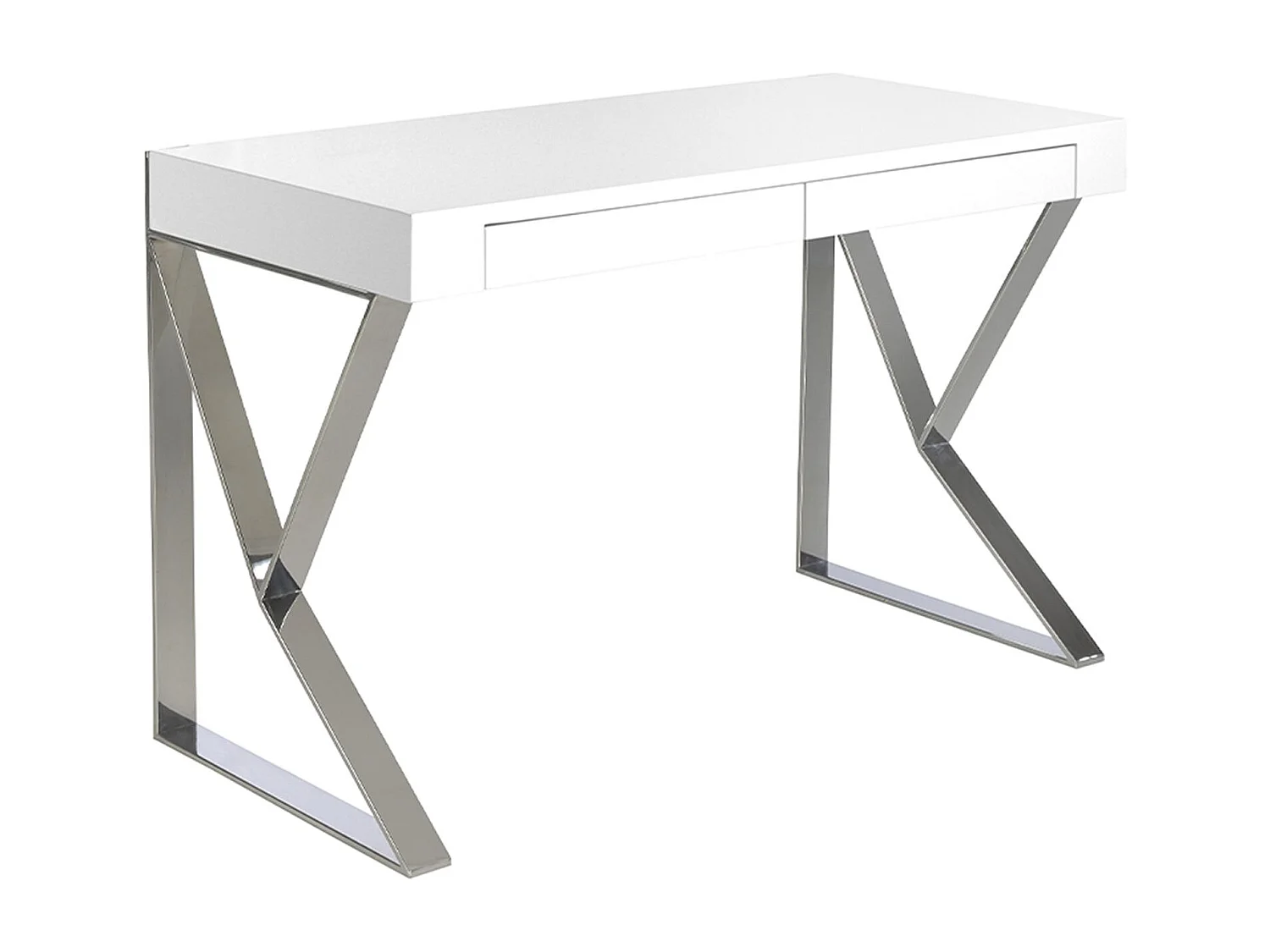 Bureau van wit hout en verchroomd staal 3014 ANGEL CERDA