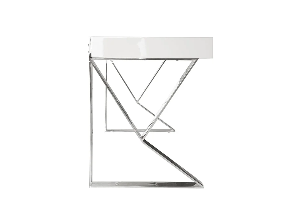 Bureau en bois blanc et acier chromé 3014 ANGEL CERDA