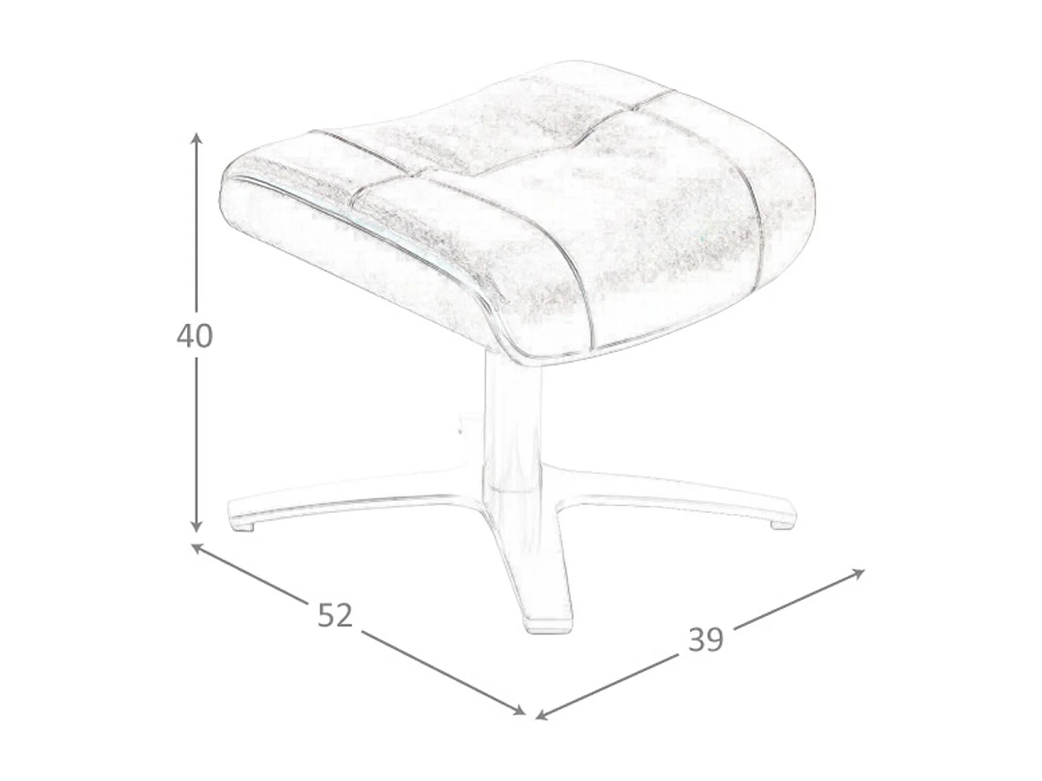 Repose-pieds en cuir brun chocolat 5003 ANGEL CERDA