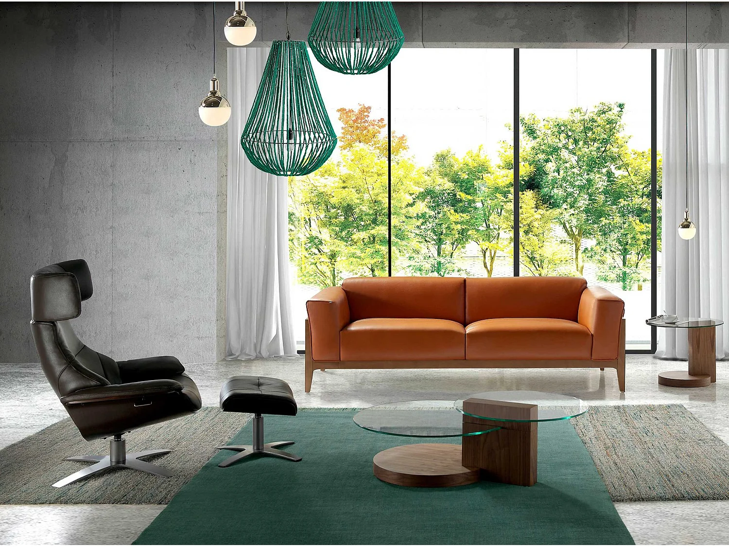 Repose-pieds en cuir brun chocolat 5003 ANGEL CERDA