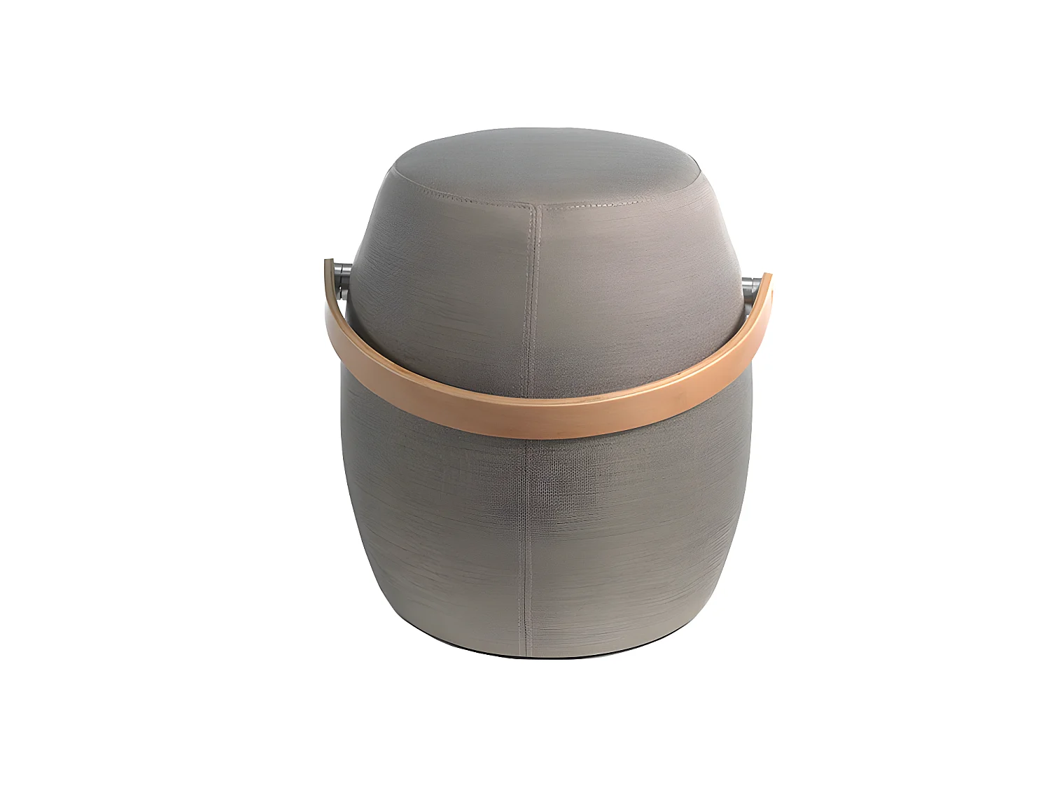 Puff rembourré en tissu gris 5074 ANGEL CERDA