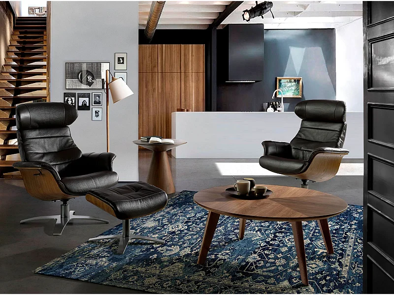 Pouf in pelle marrone cioccolato 5035 ANGEL CERDA