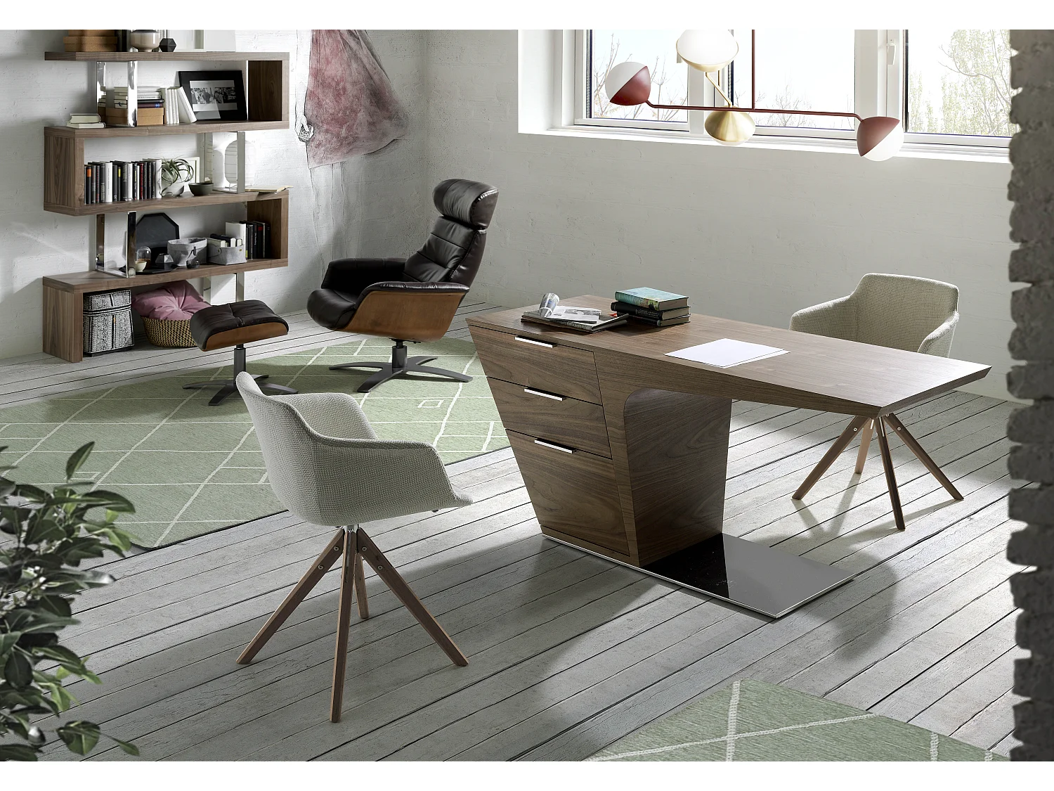 Repose-pieds en cuir marron chocolat 5035 ANGEL CERDA