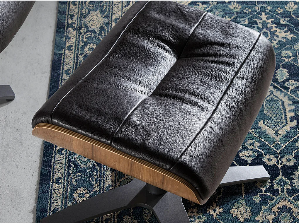 Repose-pieds en cuir marron chocolat 5035 ANGEL CERDA