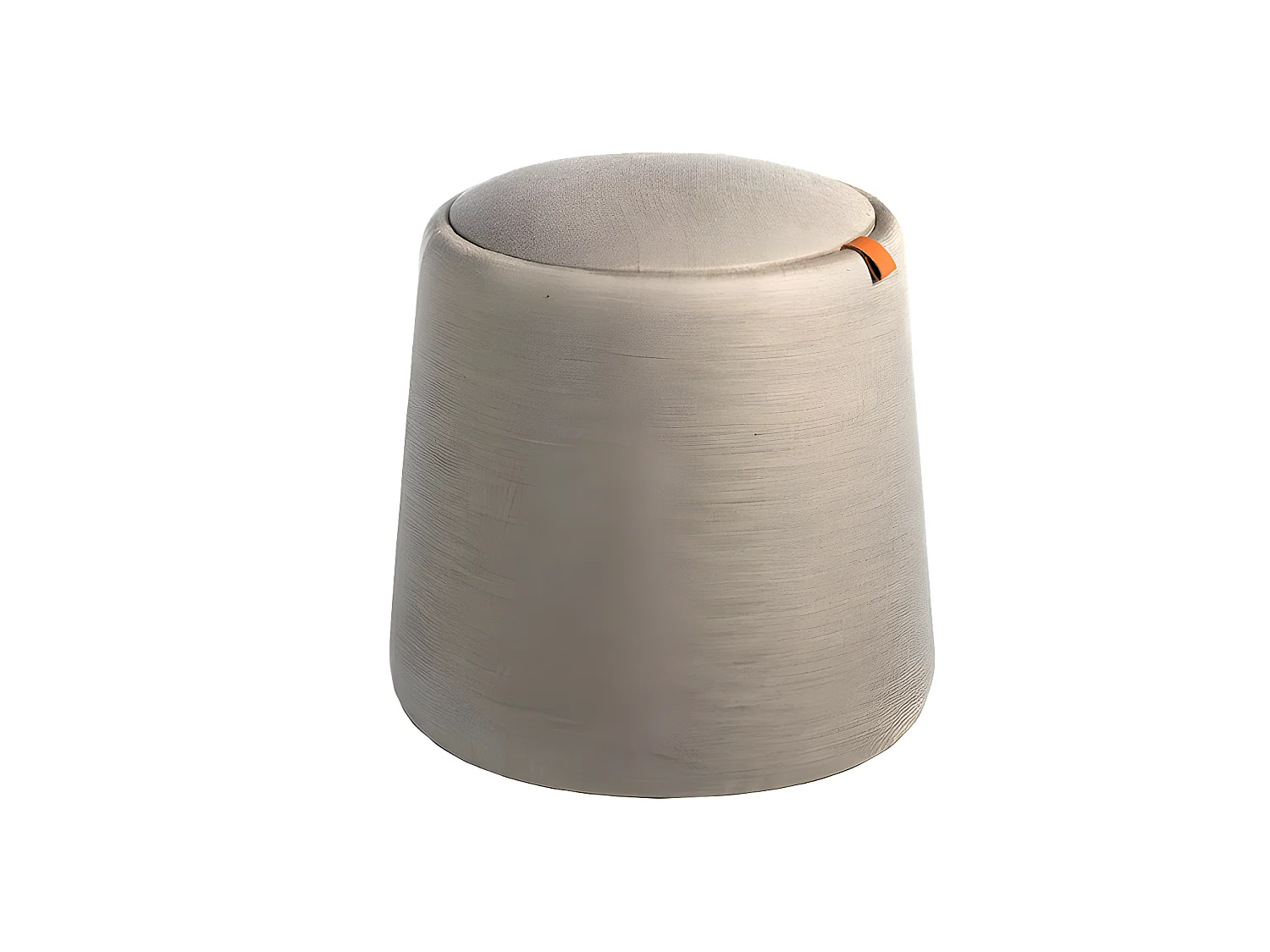 Puff rembourré en tissu gris 5073 ANGEL CERDA