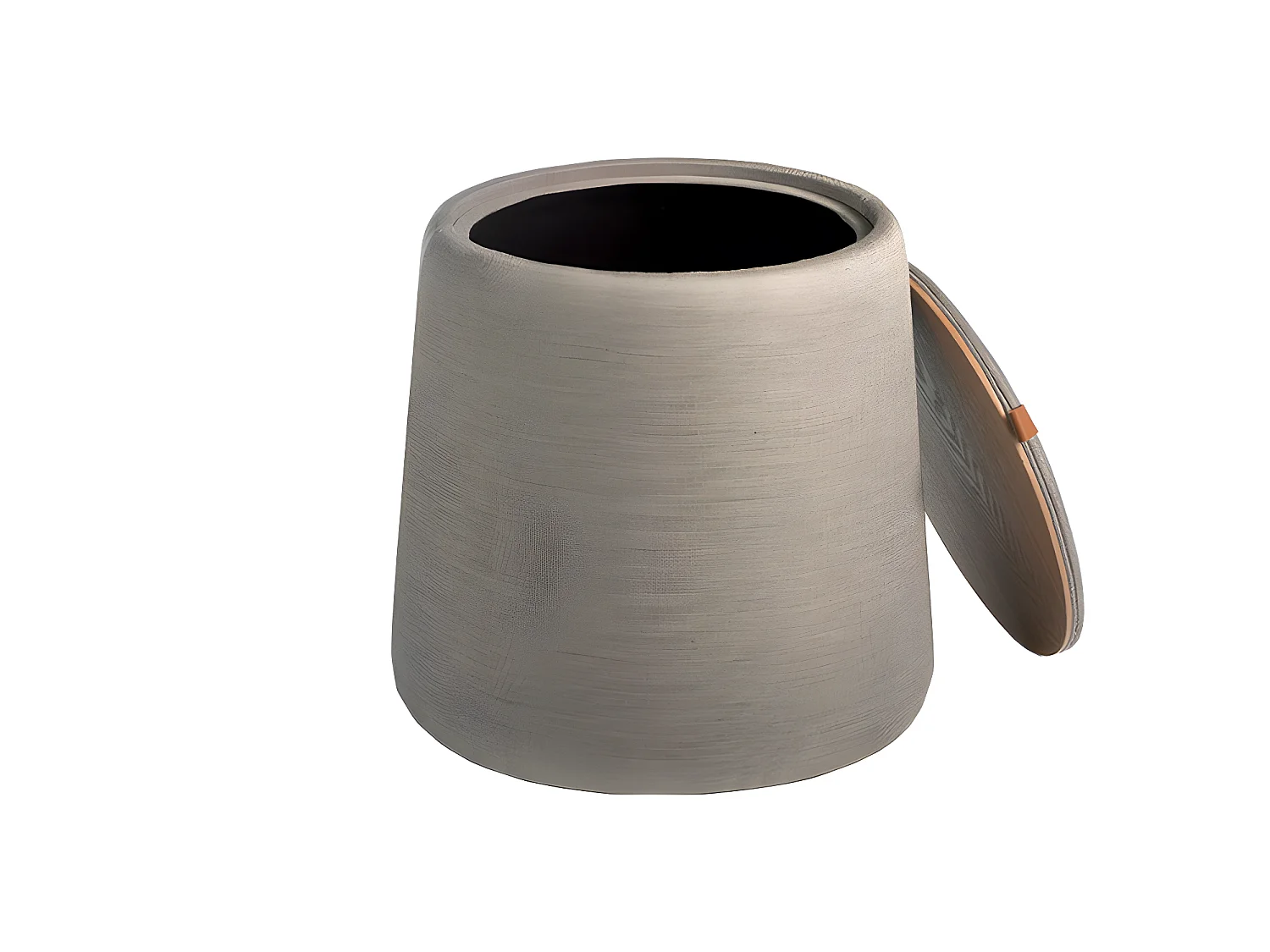 Puff rembourré en tissu gris 5073 ANGEL CERDA