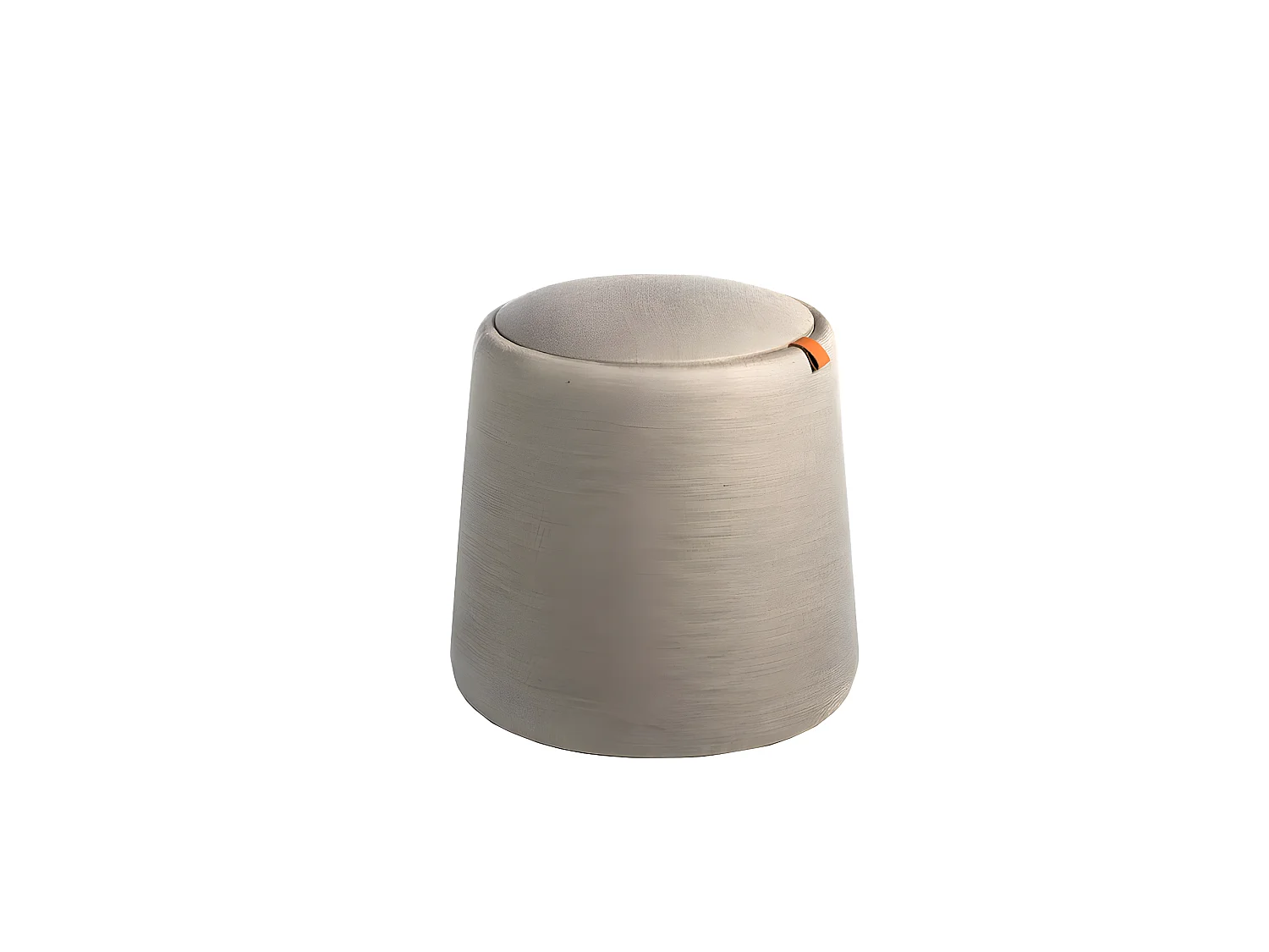 Puff rembourré en tissu gris 5073 ANGEL CERDA