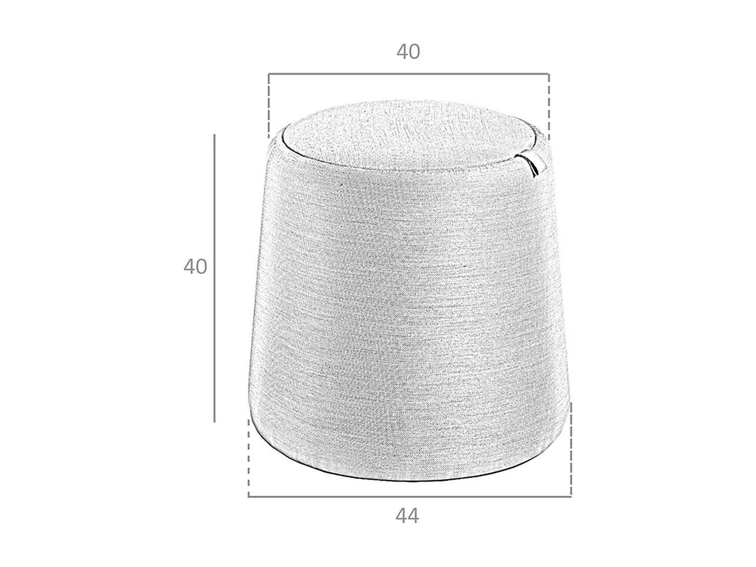 Pouf in tessuto grigio 5073 ANGEL CERDA