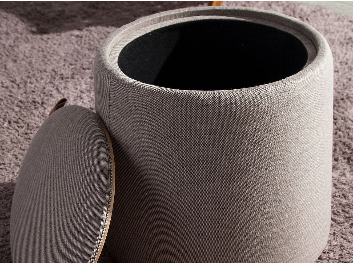 Pouf en tissu gris 5073 ANGEL CERDA