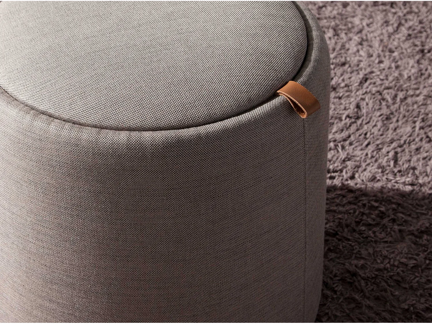 Pouf en tissu gris 5073 ANGEL CERDA