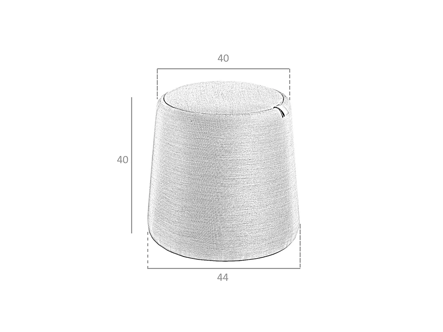 Pouf in tessuto grigio 5073 ANGEL CERDA