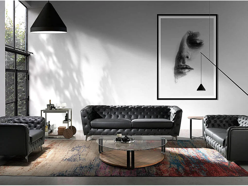 Carrito minibar acero y nogal  3116 ANGEL CERDA