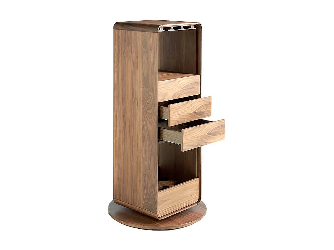 Meuble bar pivotant de noyer 3115 ANGEL CERDA