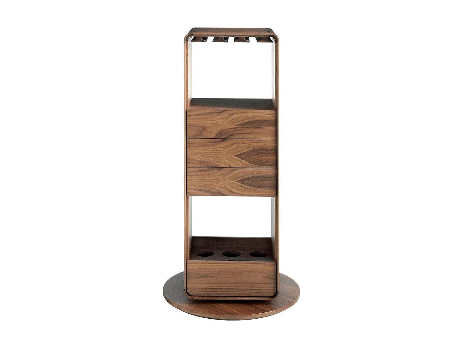 Meuble bar pivotant en noyer 3115 ANGEL CERDA