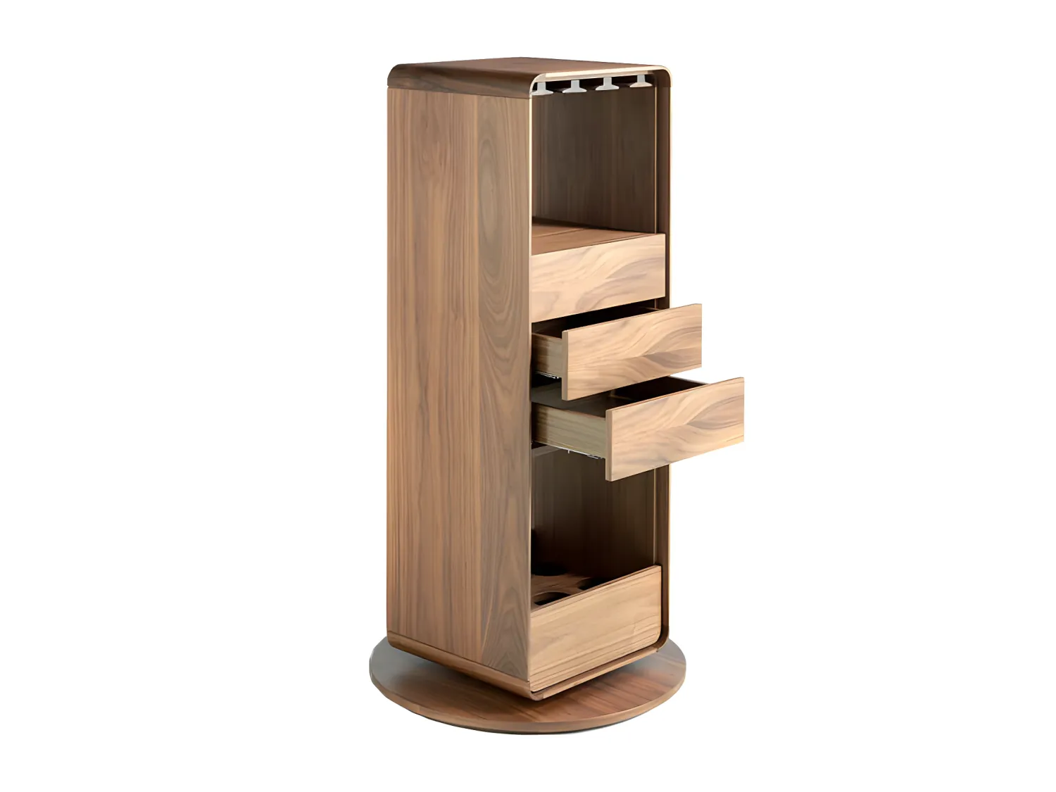 Drehbarer Barschrank aus Nussbaum  3115 ANGEL CERDA