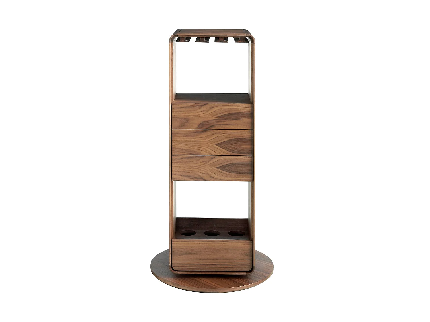 Drehbarer Barschrank aus Nussbaum 3115 ANGEL CERDA