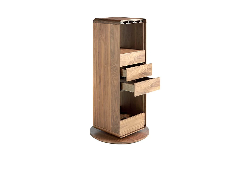 Drehbarer Barschrank aus Nussbaum 3115 ANGEL CERDA