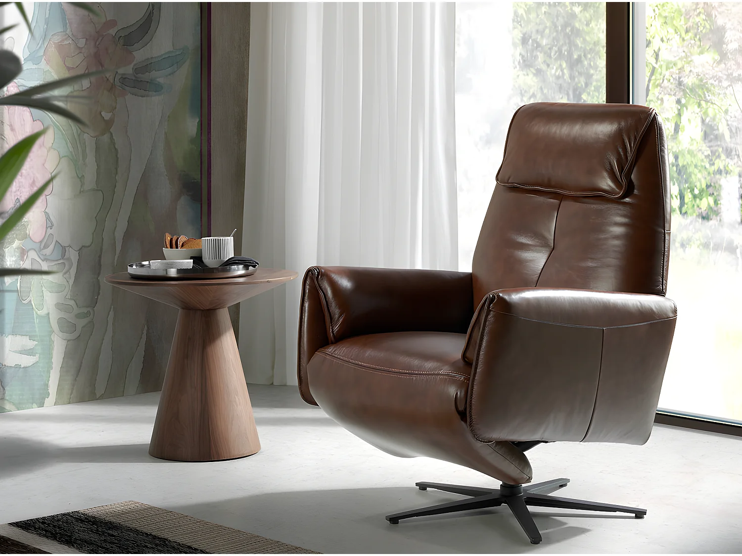 Leren draaifauteuil relaxmechanismen 5056 ANGEL CERDA