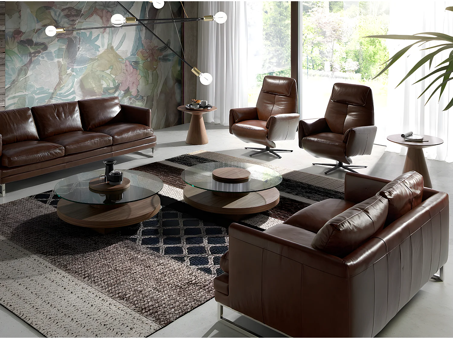 Leren draaifauteuil relaxmechanismen 5056 ANGEL CERDA