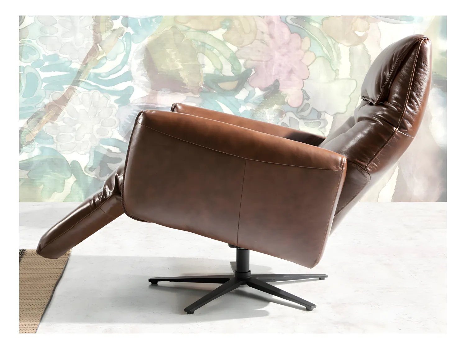 Fauteuil pivotant double relax en cuir 5056 ANGEL CERDA