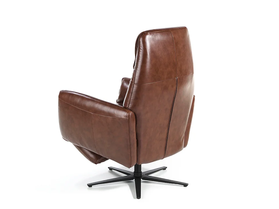 Drehsessel aus Leder, schokoladenbraun 5056 ANGEL CERDA