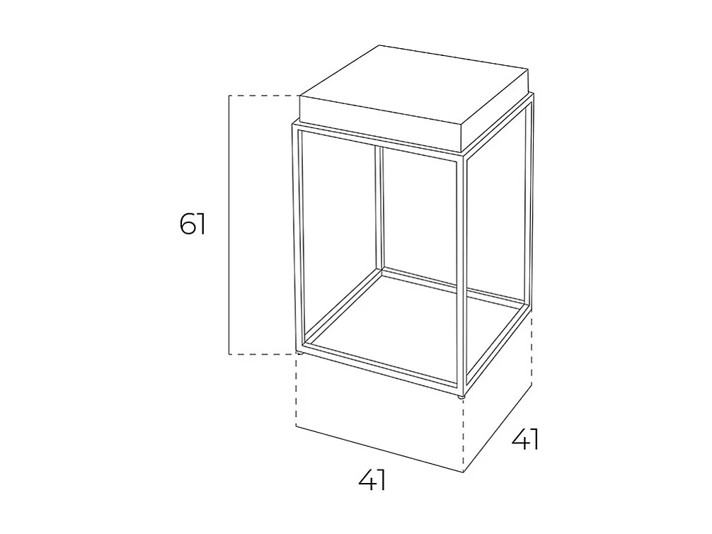 Vierkante witte hoektafel 2041 ANGEL CERDA