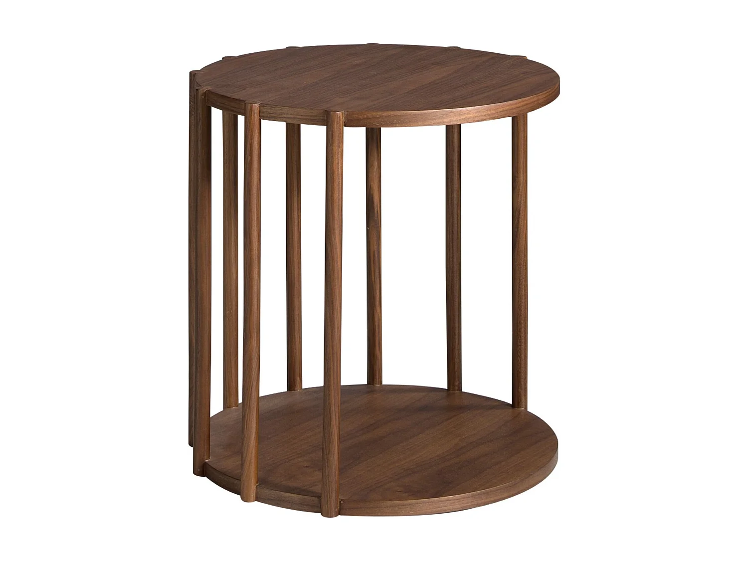 Table d'angle ronde en noyer 2039 ANGEL CERDA