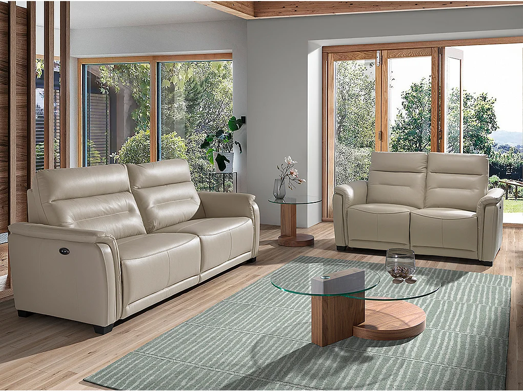 Table d'angle de noyer et verre 2036 ANGEL CERDA