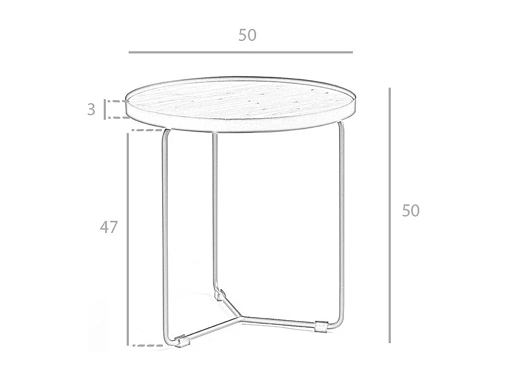 Ronde hoektafel walnoot en zwart staal 2028 ANGEL CERDA